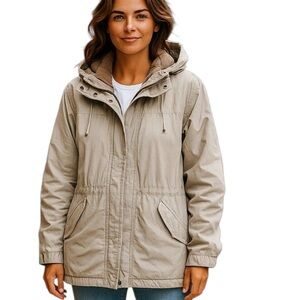 Pacific Trail Tan Utility Jacket with Hood